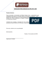 Edital de Convocação para Eleição Da CIPA 2019-2020