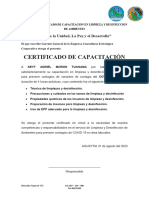 Certificado de Capacitacion Covid 19
