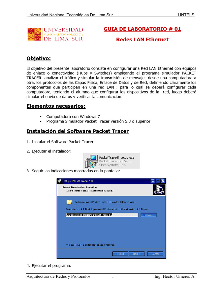 Configuración de Red LAN en Packet Tracer | PDF | Dirección IP ...
