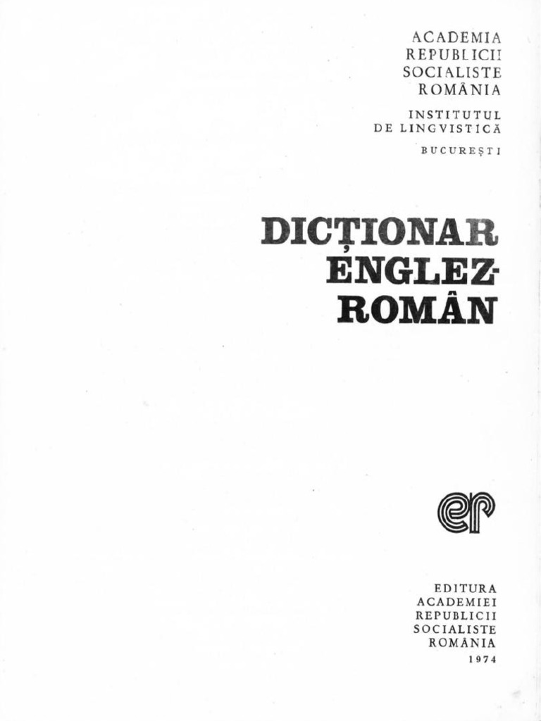 Dictionar Englez Roman Compress | PDF