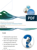 Marketing Management: Analyzing Consumer & Business Market
