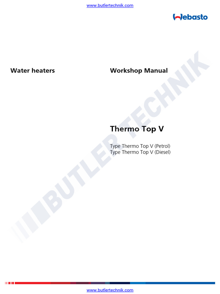 Webasto Thermo Top v Heater Workshop Repair Manual | PDF