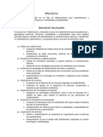 Proyecto Optimizacion y Desarrollo de Un Plan de Mantenimiento para Subestaciones y Generadores Electricos Eficiencia, Confiabilidad y Sostenibilidad