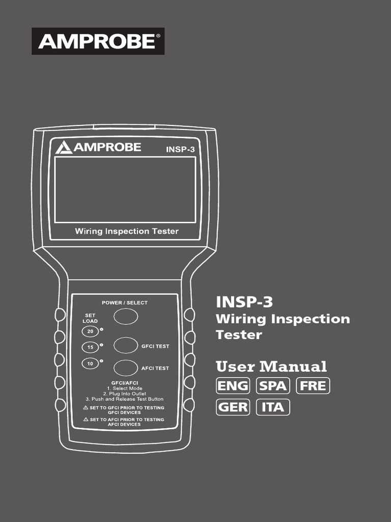 AMPROBE INSP3 WIring Inspection TesterManual Multi G PDF