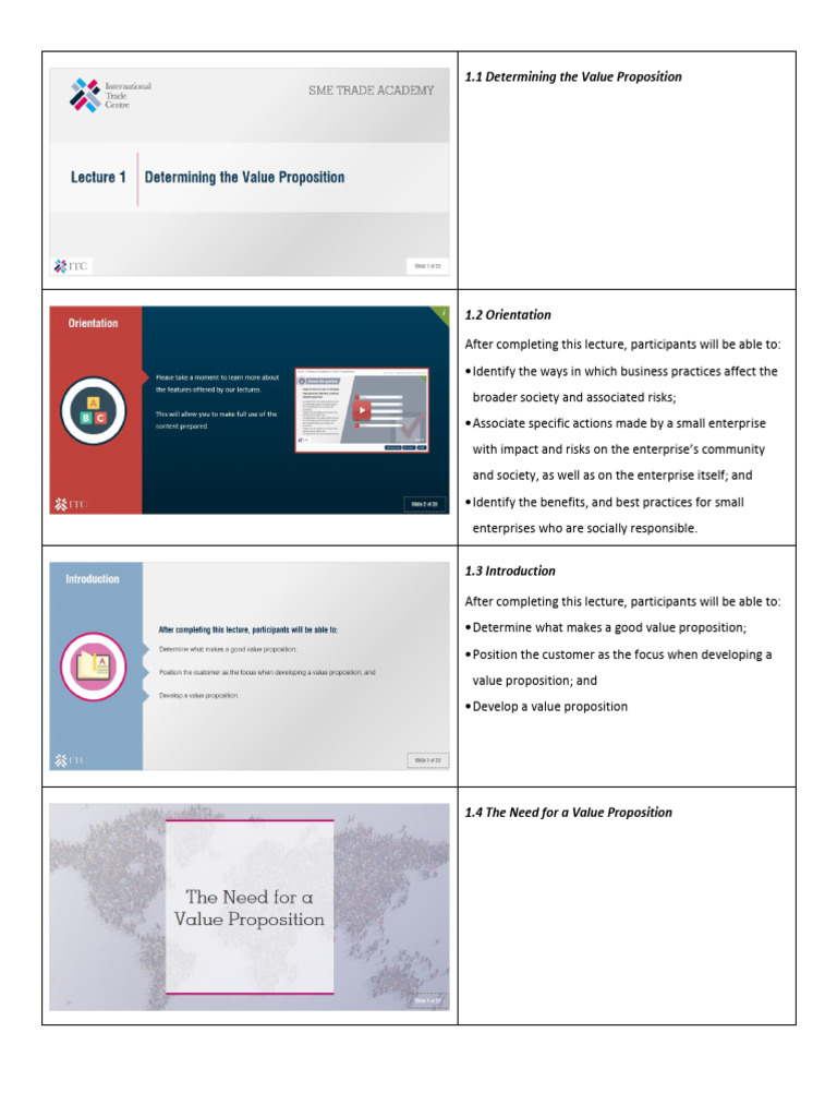Pdf Lecture 1 Determining The Value Proposition Pdf