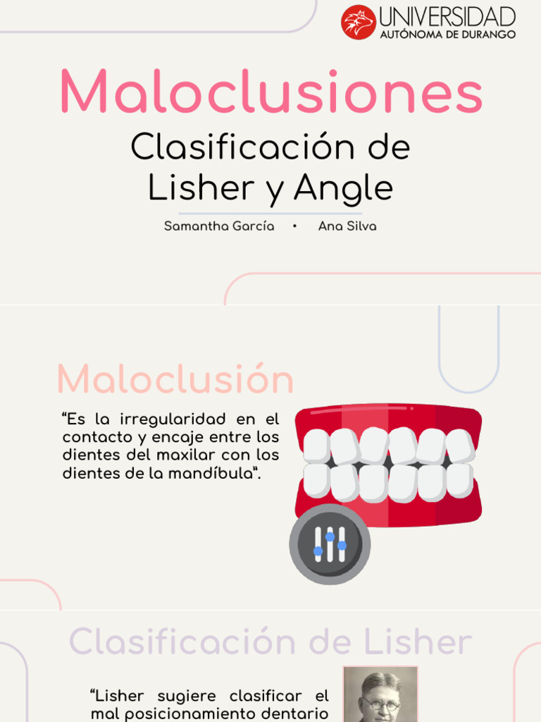 Clasificación de Maloclusiones Dentales | PDF | Ramas de Odontología ...