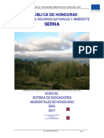 Manual - Sistema de Indicadores Ambientales de Honduras. Siah República de Honduras Serna