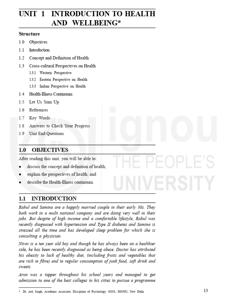 Introduction To Health and Well Being. | PDF | Well Being | Mental Health