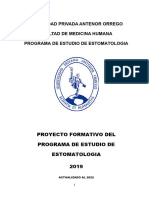 Obs. Proyecto Formativo Estomatologia