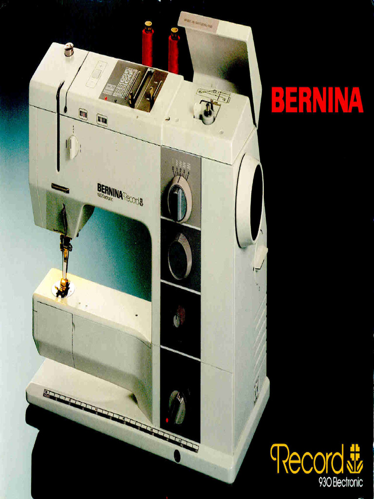 Bernina 930 Sewing Machine Instruction Manual PDF
