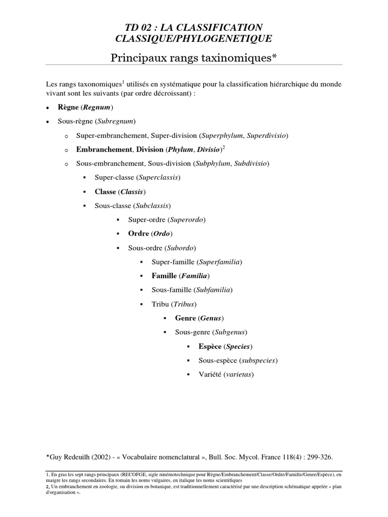 Classification des Plantes et Taxonomie | PDF | Plantes | Évolution