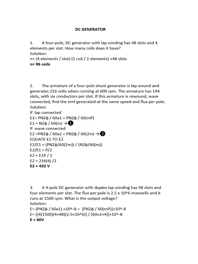 Dc Generator Final 1 Pdf Electric Generator Quantity