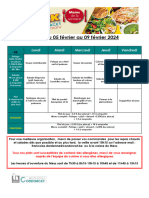 Menu Du 5 Février 2024 Au 09 Février 2024