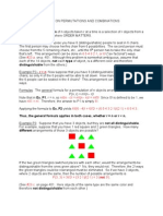 Notes On Permutations and Combinations