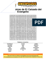 Sopa de Letras de El Calzado Del Evangelio