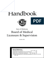 HANDBOOK State of Oklahoma Board of Medical Licensure & Supervision 2009