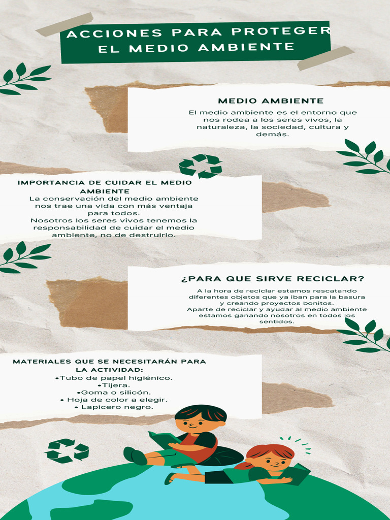 Actividad Lúdica, Acciones Para Proteger El Medio Ambiente. | PDF