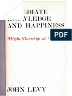 Immediate Knowledge and Happiness Hindu Doctrine of Vedanta John Levy