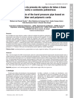 Analise Numerica de Pressao de Ruptura de Tubos A Base de Borracha e Cordoneis Polimericos