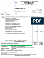 Ppto 712 Raedam SAC Vidrios Itamar