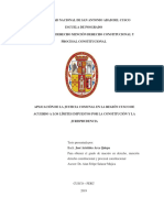 Aplicación de La Justicia Comunal en La Región Cusco de Acuerdo A Los Límites Impuestos Por La Constitución y La Jurisprudencia