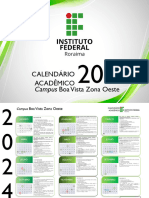 Calendário Acadêmico 2024 CBVZO