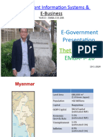 E-Government Presentation by Thet Pine Htoo EMBA - I - 20