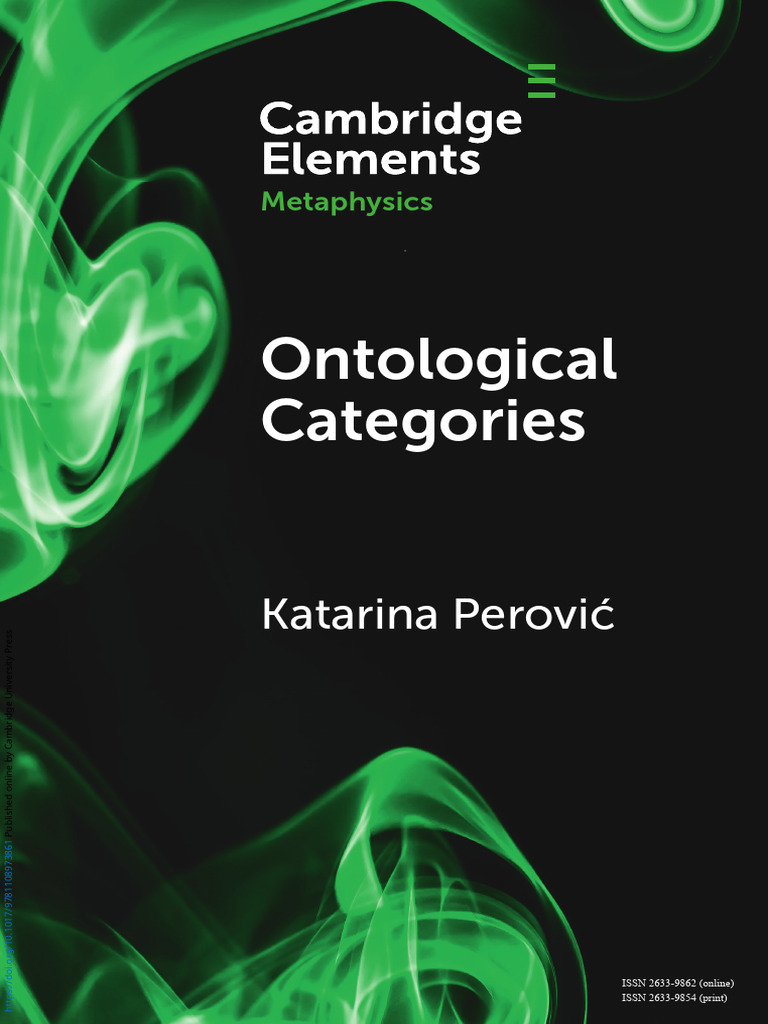 Ontological Categories | PDF | Ontology | Philosophical Realism