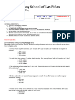 1st Monthly Test 2nd QTR 1