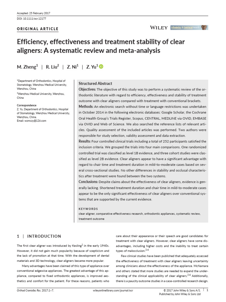 2017 - Efficiency, Effectiveness and Treatment Stability of Clear ...