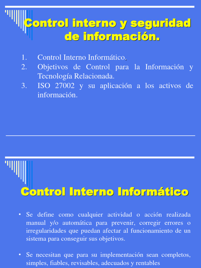 Semana 3 - Sistema de Control y Seguridad de La Información | PDF ...