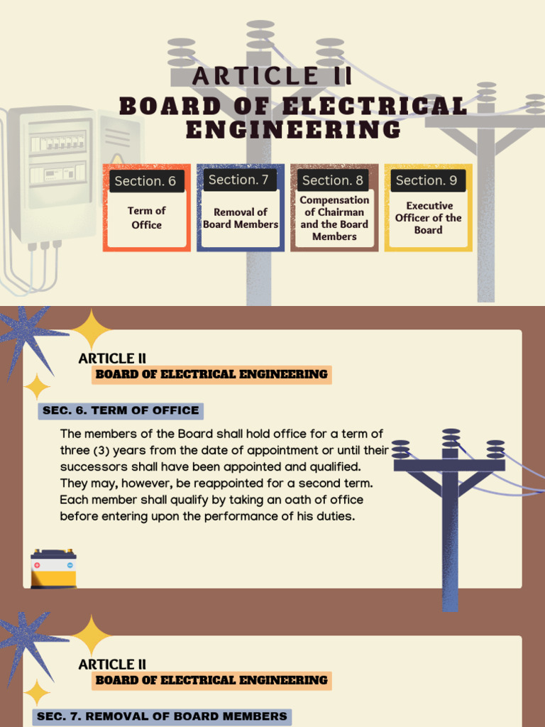 Board of Electrical Engineering Regulations | PDF | Engineer | Electrician