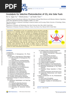 Cocatalysts For Selective Photoreduction of CO2 Into Solar Fuels