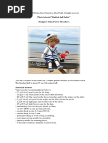 Knitted Doll Sailor