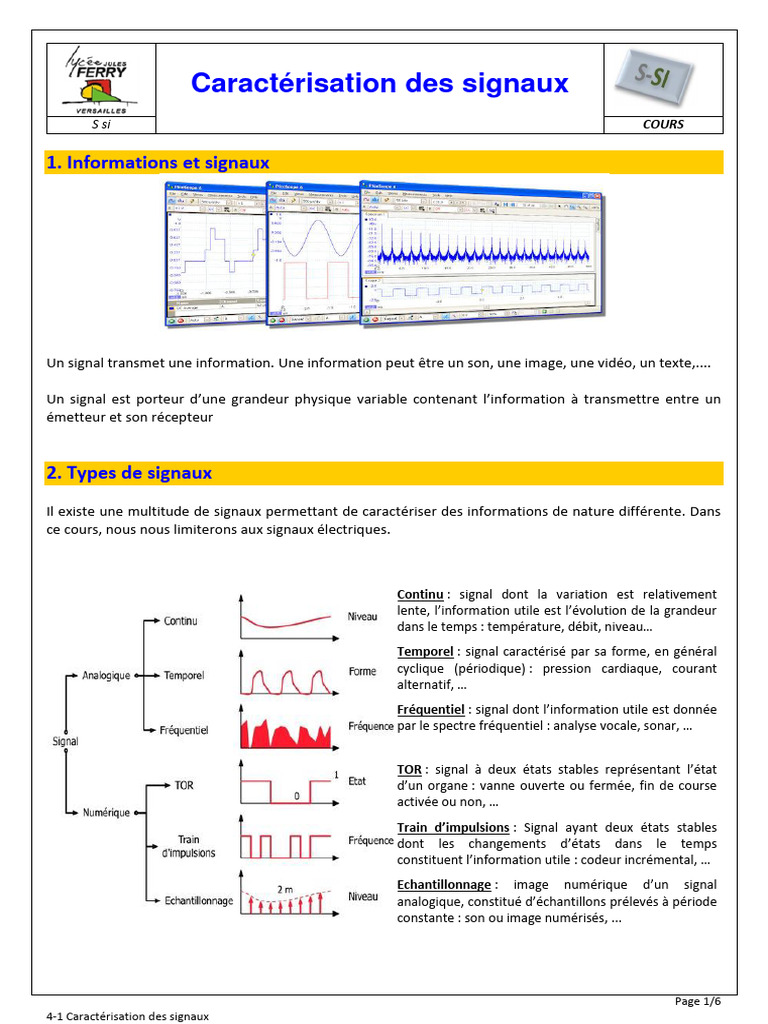 Caractérisation des signaux électriques | PDF | Quantum | Données ...