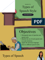 Green and Brown Types of Speech Style Presentation