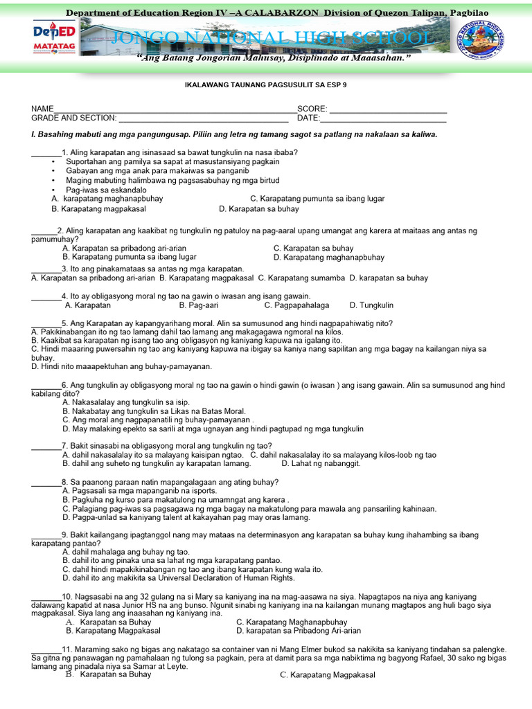 Q2 - Esp 9 | PDF