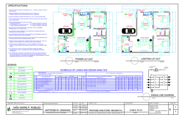Sample, Electrical PLAN | PDF | Electrical Wiring | Power Engineering
