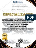 Especializacion Auditoría y Control Gubernamental Jeanfranco Martín Vargas Luque