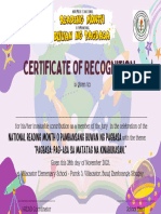 Judges Certificate