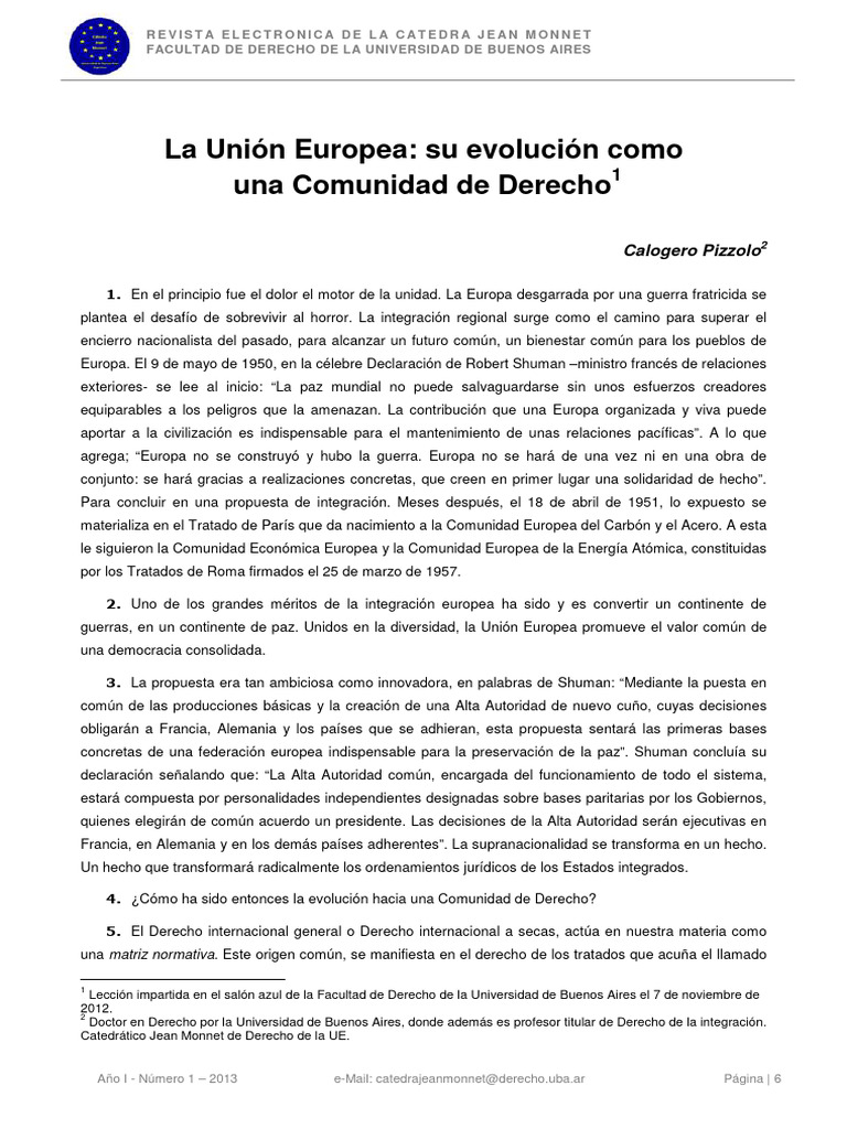 Evolución de la Unión Europea como Derecho | PDF | Ley de la Unión ...