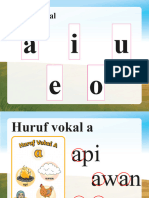 Bahasa - Huruf Vokal