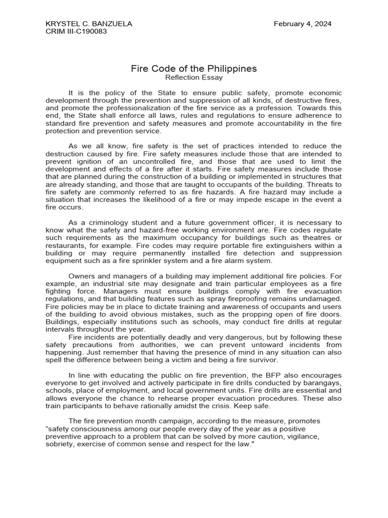 Fire Code of the Philippines 2024 Overview | PDF | Fire Safety | Safety