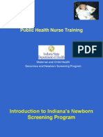 Public Health Nurse Training: Maternal and Child Health Genomics and Newborn Screening Program