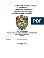 Investigación Picarones Multisabor