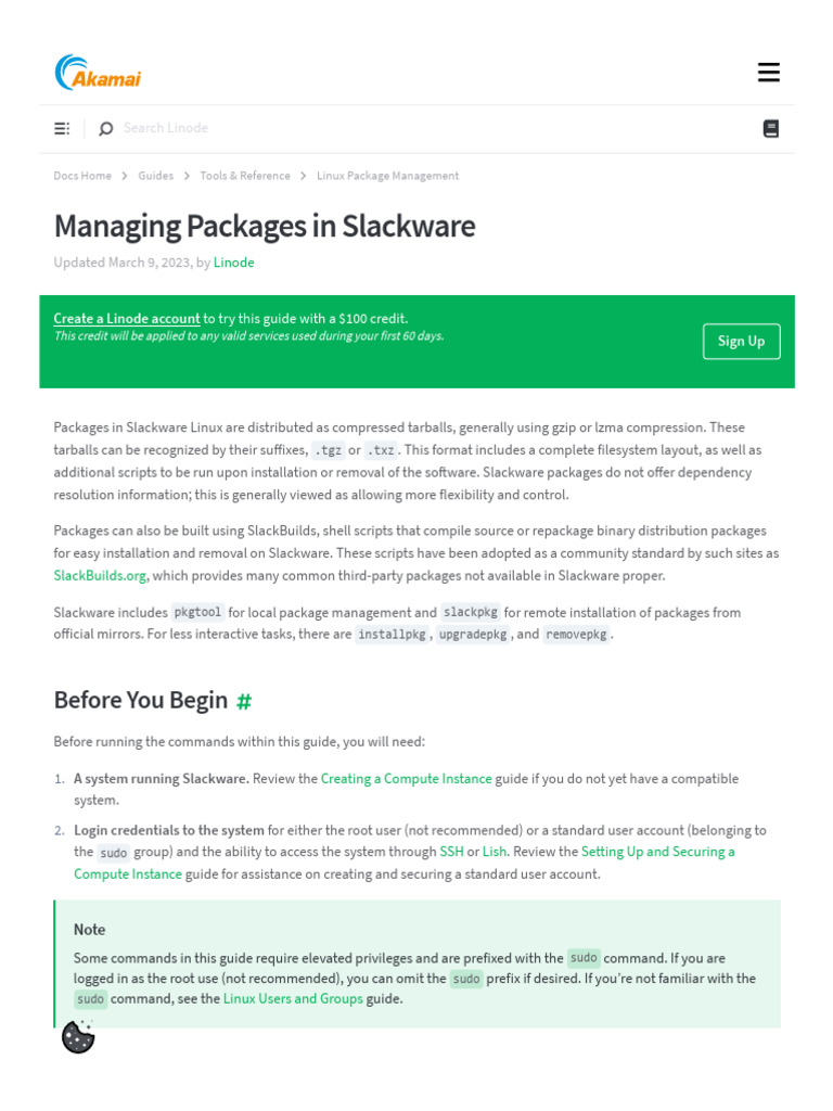 How To Manage Packages in Slackware - Linode Docs | PDF | Computer ...