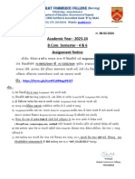 08-02-24 - B.com Sem-4 & 6 Assignment Submission Notice