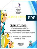 Certificate of Paticipation Fot