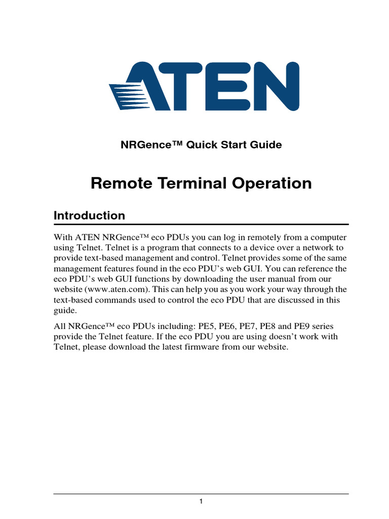 ecoPDU Telnet Guide W - 2016 01 14 | PDF | Command Line Interface ...