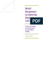 Brief Response To Interim Budget 2014 15